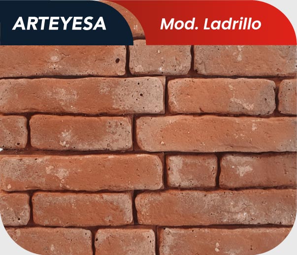 revestimientos en ecopiedra modelo ladrillo, Arteyesa, Uruguay