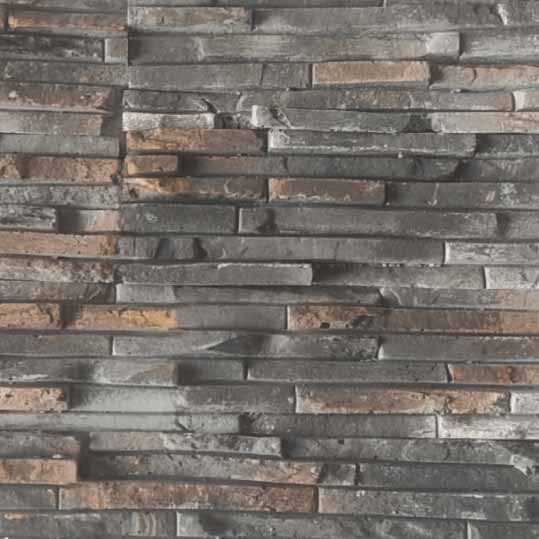 Rvestimientos en eco piedra, modelo Rio Oxi, interior y exterior