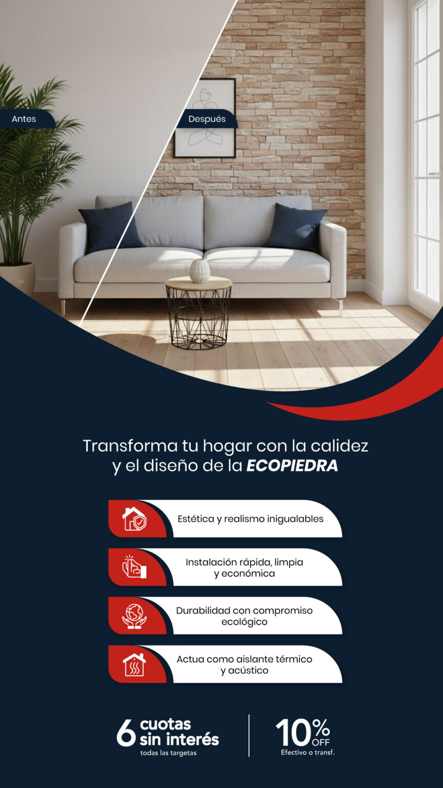 Realizamos revestimientos en eco piedra, interior o exterior, uruguay, maldonado, montevideo